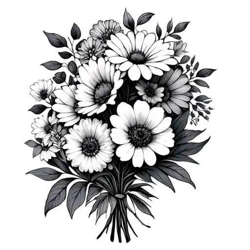 Birth Month Flower Bouquet Feburary July September September And November