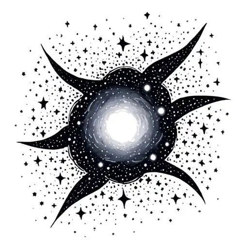 Fine Line Galaxy Filled With Stars