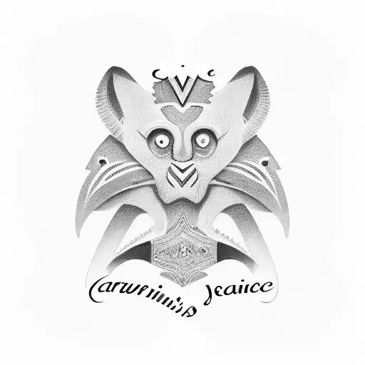 Caroline's Name Written In Elegant Kisii Tribal Lettering