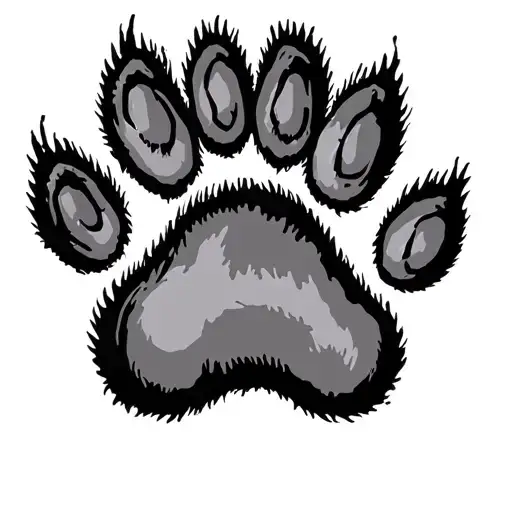 Dog Paw Print Not Filled