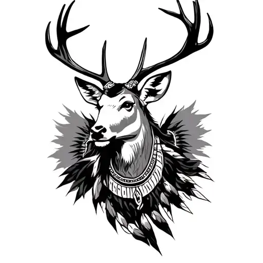 Yaqui Deer Dancer Intimidating