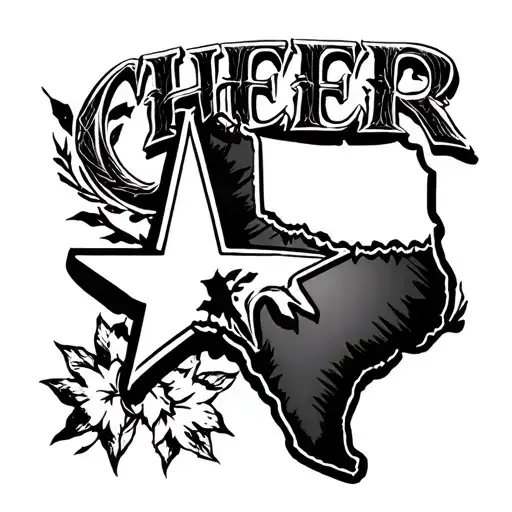 Cheer How And State Of Texas State Outline