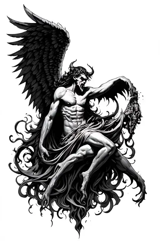 Angel Peliating With Demon Ira