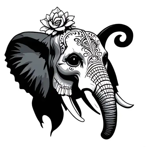 Day Of The Dead Elephant Head Masculant