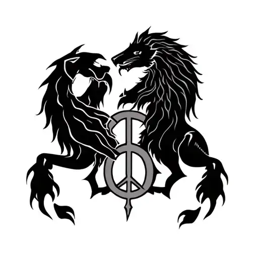 Scorpio Symbol And Leo Sybol Peace Sign