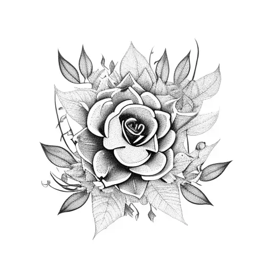 Gothic Flowers And Leaves