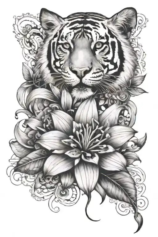 Tiger Lily And Mandalas