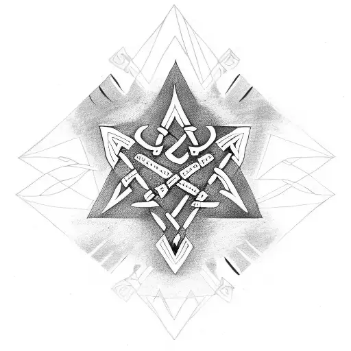 Upside Down Triangle With Celtic Boarder