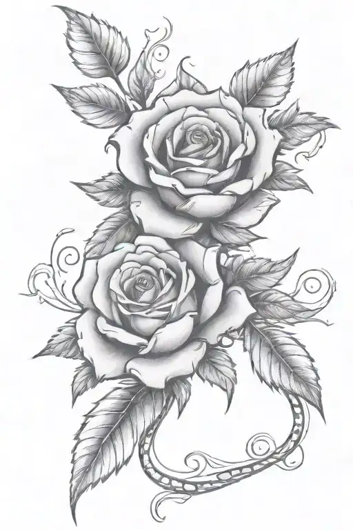 Traditional Roses And Blurred Lines Snake