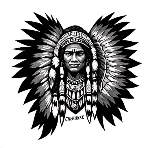 Cherokee Indian Arm Sleeve With 6 Kids Name