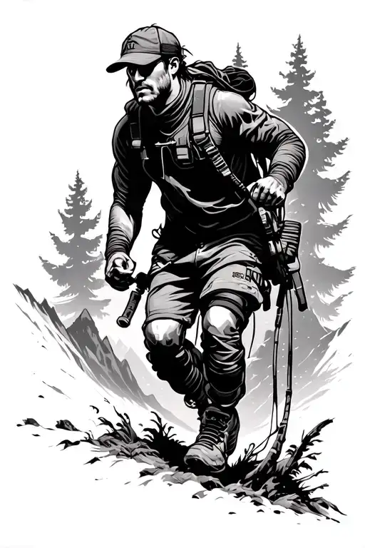 Mountain Trail Runner And Mechanics