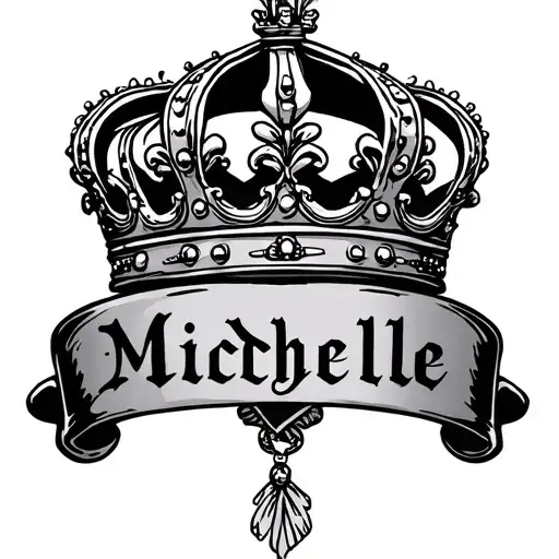 The Name Michelle With Queen Crown