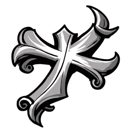 Cross With Scroll