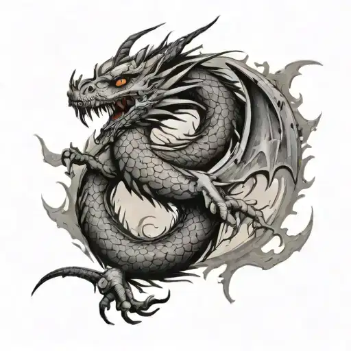 A Mystical Painting Brush Transforming Into A Flying Dragon