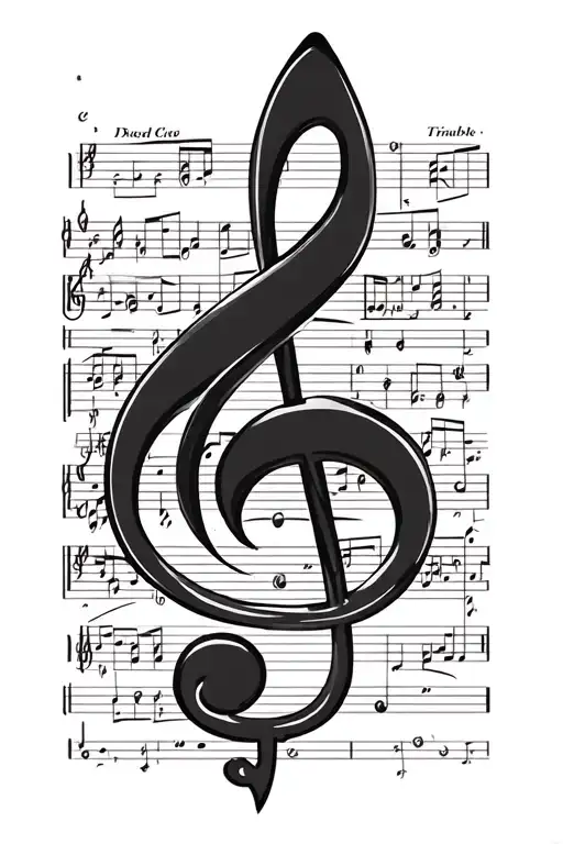 Treble Clef Bass Clef Music Sheet
