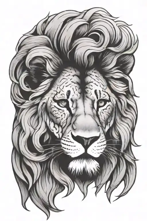 Lion With Mandela Background