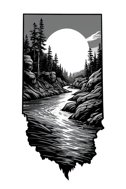 Oklahoma River Flowing