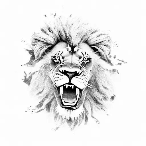 A Lion Chasing A Soccer Ball