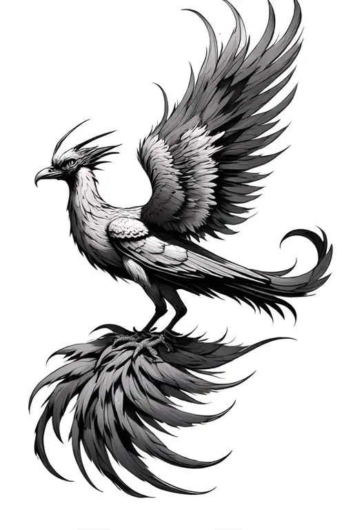Draw Me A Phoenix With A Long Plumed Tail