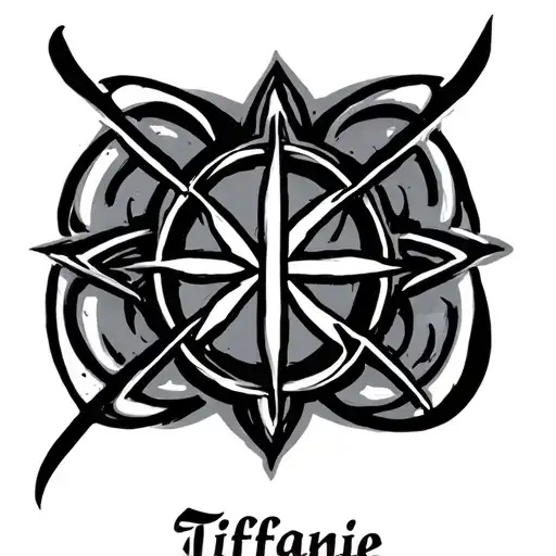 The Name Tiffanie In Script With A Symbol