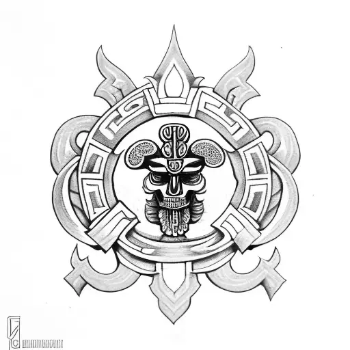 Mayan Inspired Fleur-de-lis