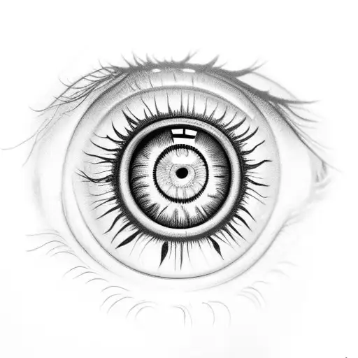 Eye With Tears And Clock Hands Connecting At The Pupil