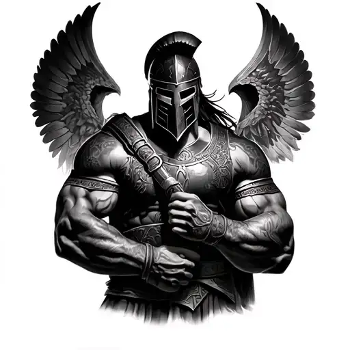 Hyperrealist Spartan Warrior