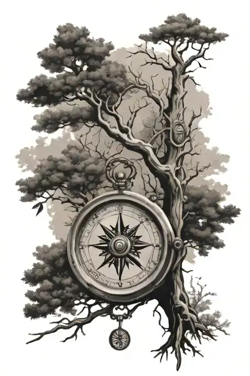 Compass On Tree