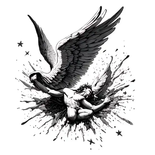 Icarus Falling From The Sky Wings Destroyed