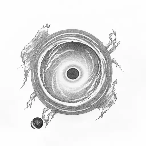 Black Hole Surronded By A Black Forest