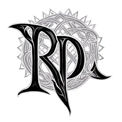 Celtic Letters R & D Intertwined