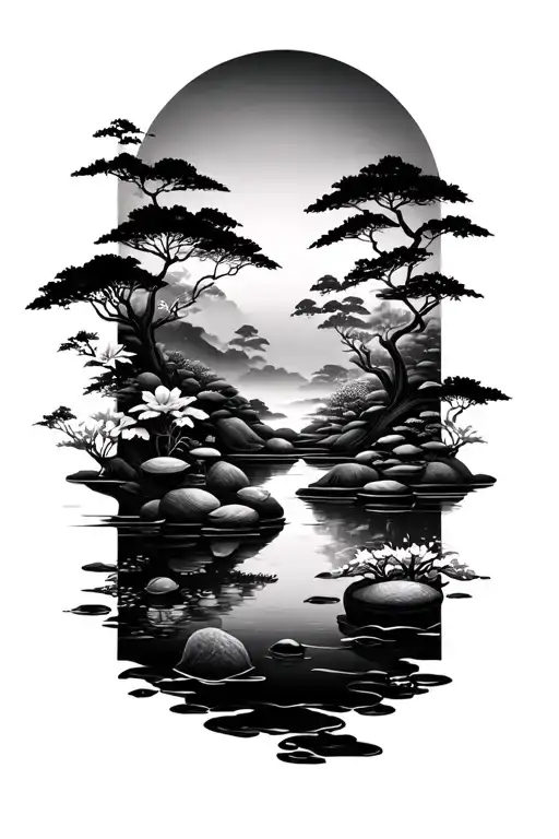 Zen Garden Scene