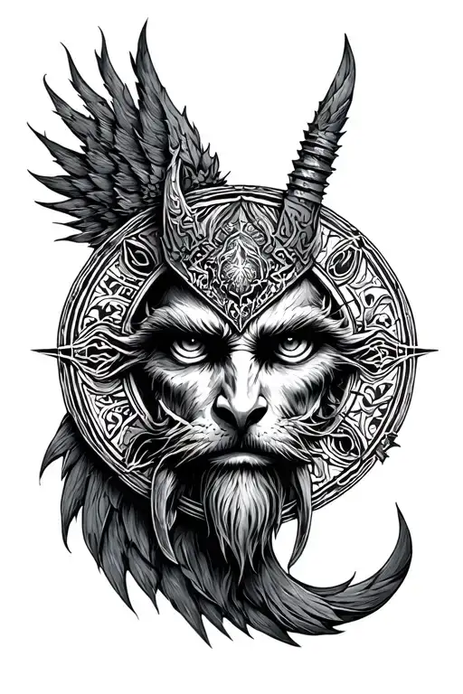 Vegvisir With Odin Eyes