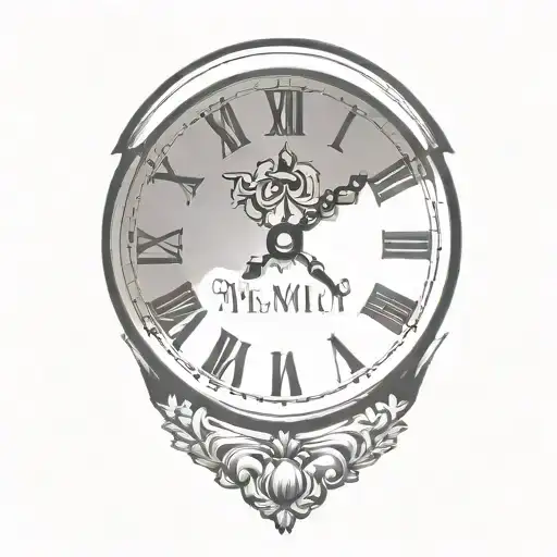 Simple Roman Numeral Clock Face