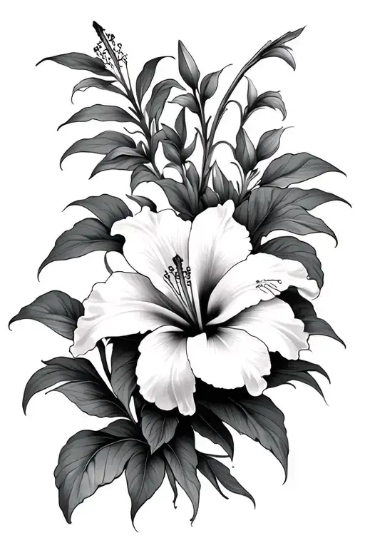 Lily Flower Hibiscus Flower Cross