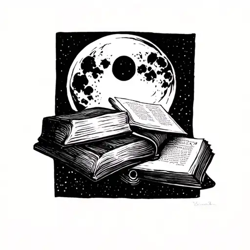 Books And Moon Rising