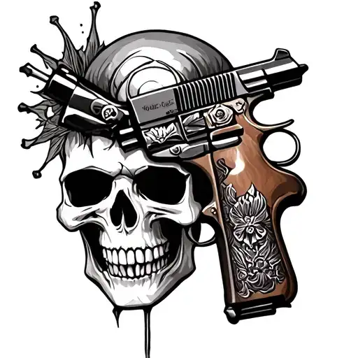 Skulls And Gun