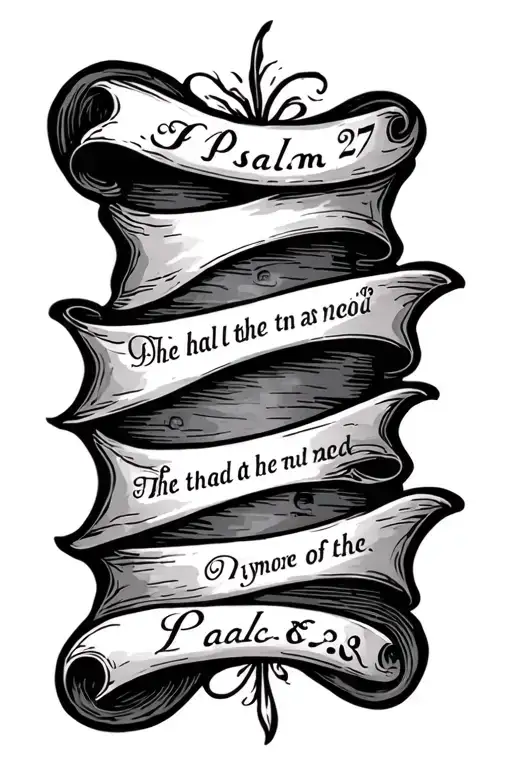 Scroll With Psalm 27