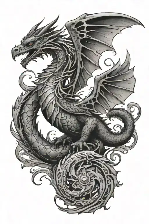 Dragon And Liverbird Together