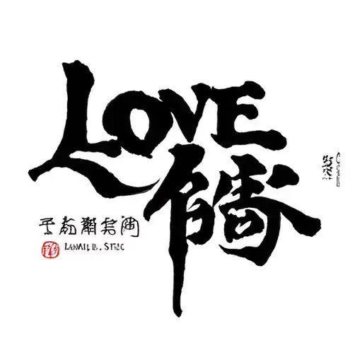 Japanese Style Words Love Peace Protection Family