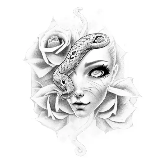 Snake Rose Girl Crying