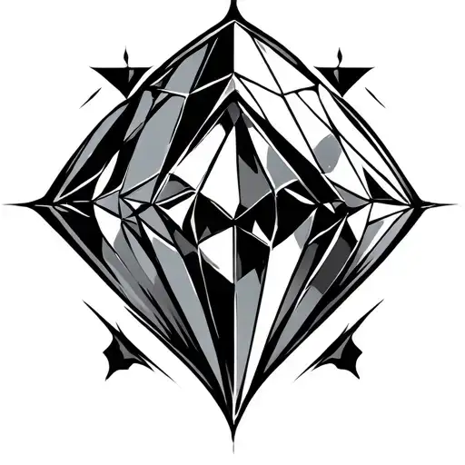 Men Neck Tattoo Diamond