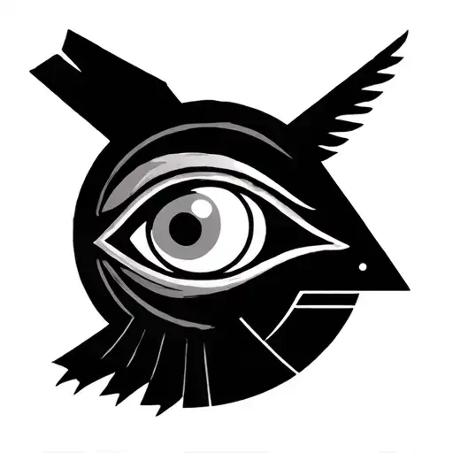 Horus Eye And Egypt Pyramid Moon