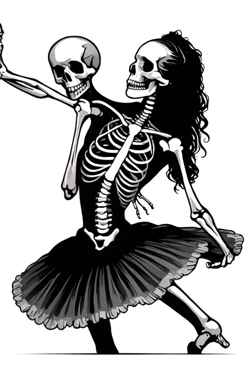 Ballet Dancing Skeleton