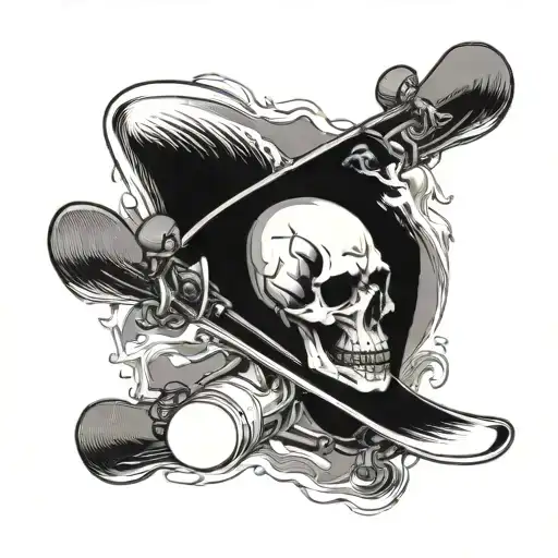 Snowboard Skull