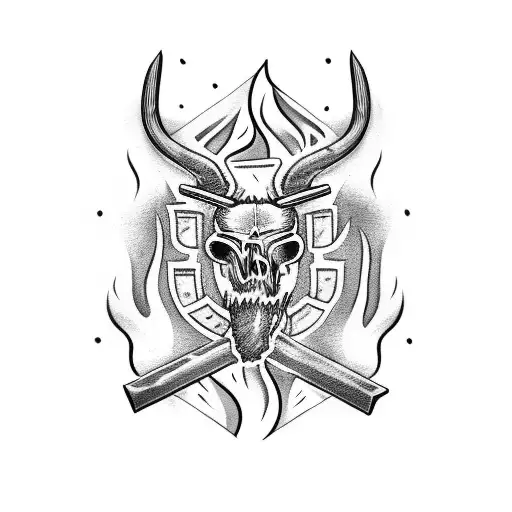 Tomahawk Steak On Grill With Fire