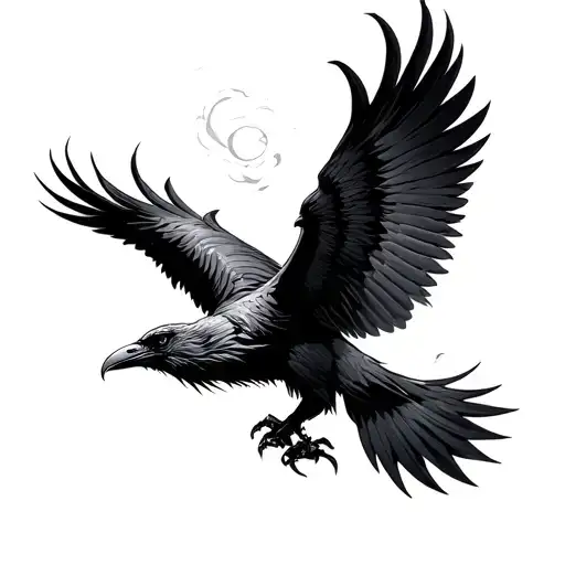 Phenix Fighting Raven Flying