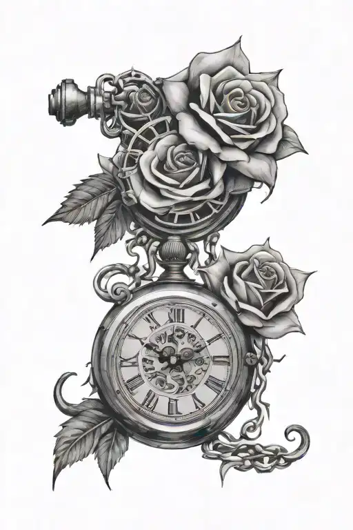 Destroy Pocket Watch Rose Star