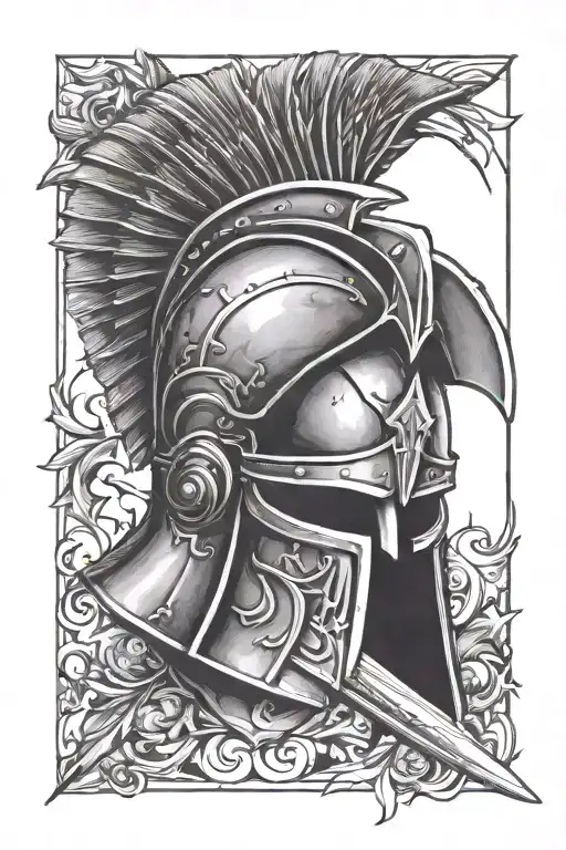 Gladiator Helmet With Spirit Sword