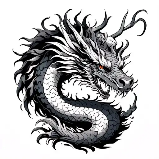 Neo Japanese Dragon With Their Partner